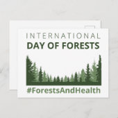 Bossen en de Internationale dag van de gezondheid  Briefkaart (Voorkant / Achterkant)