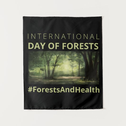 Bossen en de Internationale dag van de gezondheid Wandkleed (Voorkant)