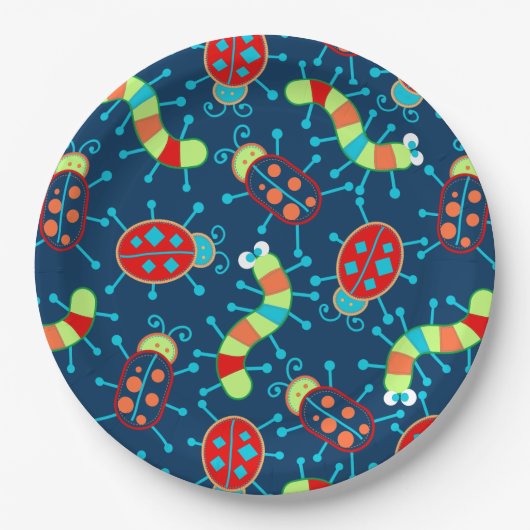 Bossen en kevers papieren bordje (Voorkant)