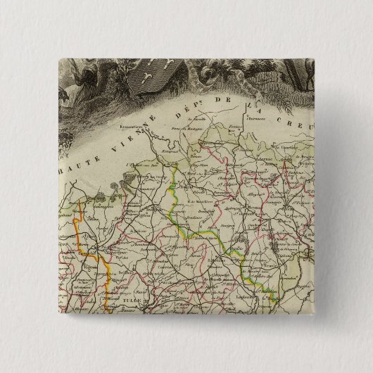 Bossen en landschappen vierkante button 5,1 cm (Voorkant)