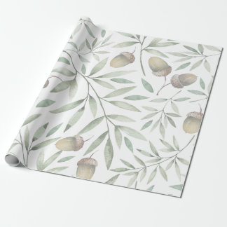 Bossen en plantaardig cadeaupapier