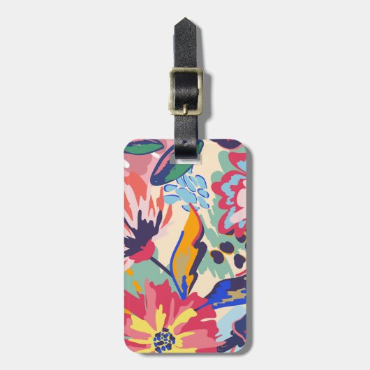 Bossen en rozen bagagelabel (Voorkant verticaal)