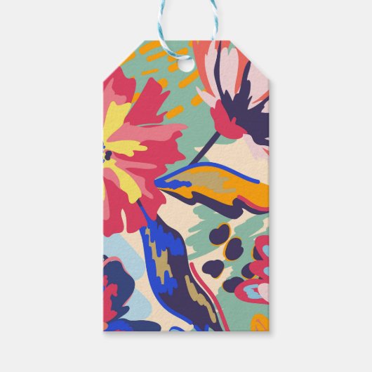 Bossen en rozen cadeaulabel (Voorkant)