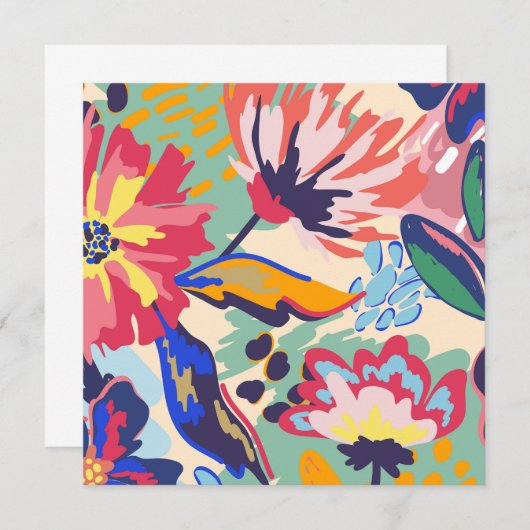 Bossen en rozen kaart (Voorkant / Achterkant)