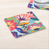 Bossen en rozen kartonnen onderzetters (Schuin)