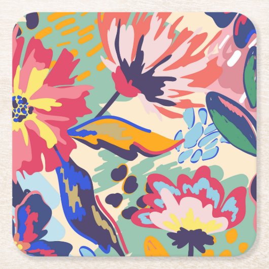 Bossen en rozen kartonnen onderzetters (Voorkant)