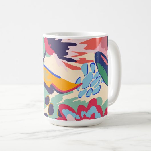 Bossen en rozen koffiemok (Voorkant rechts)