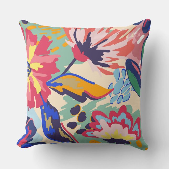 Bossen en rozen kussen (Voorkant)