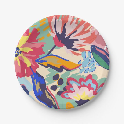 Bossen en rozen papieren bordje (Voorkant)