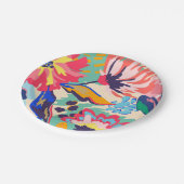 Bossen en rozen papieren bordje (Gekanteld)