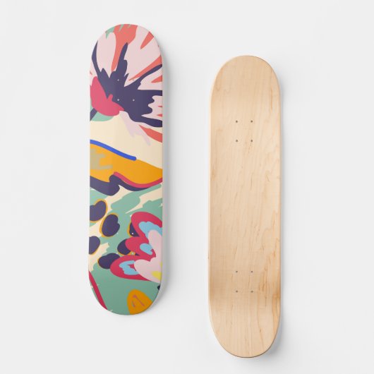 Bossen en rozen persoonlijk skateboard (Voorkant)