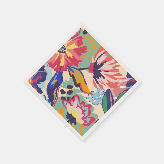 Bossen en rozen servet (Hoek)