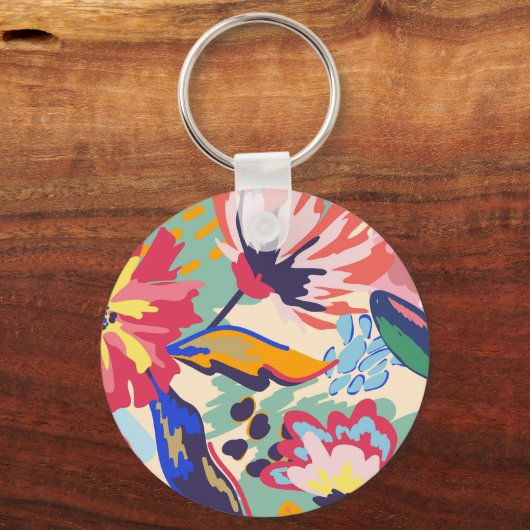 Bossen en rozen sleutelhanger (Voorkant)