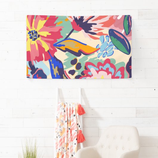 Bossen en rozen spandoek (Insitu)