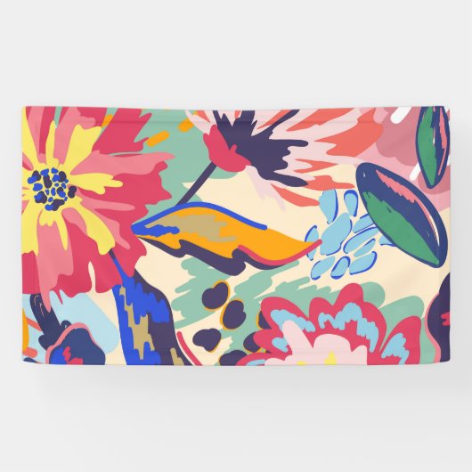 Bossen en rozen spandoek (Horizontaal)