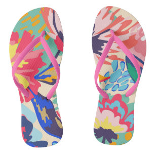 Bossen en rozen teenslippers