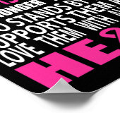 Bossen en sterke familie Borstkanker Poster (Hoek)