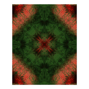 Bossen Energie Kaleidoscoop Fractale Kunst Perfect Poster