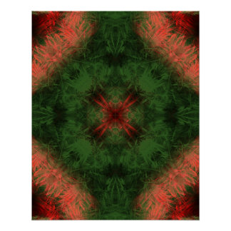 Bossen Energie Kaleidoscoop Fractale Kunst Perfect Poster