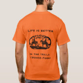 Bossen Ferry Horse Trails - Het leven is beter T-shirt (Achterkant)