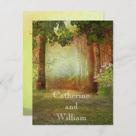 Bossen Forest Casual Elegant Outdoorbruilding Kaart (Voorkant / Achterkant)