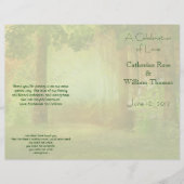 Bossen Forest Outdoor Elegant Wedding Programme (Voorkant)