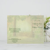 Bossen Forest Outdoor Elegant Wedding Programme (Staand voorkant)