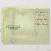 Bossen Forest Outdoor Elegant Wedding Programme (Voorkant / Achterkant)