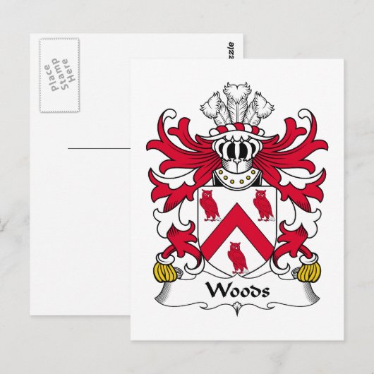 Bossen gezinscrest briefkaart (Voorkant / Achterkant)