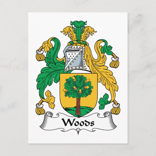 Bossen gezinscrest briefkaart (Voorkant)