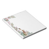 Bossen, hazen, bladeren, rode bessen notitieblok (Schuin)