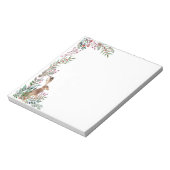 Bossen, hazen, bladeren, rode bessen notitieblok (Linkerzijde)