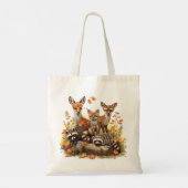 Bossen, Herfst Herfst Tote Bag (Achterkant)