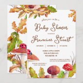 Bossen, Herfstbos, Paddestoel Baby shower Kaart (Voorkant / Achterkant)