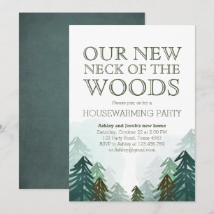 Bossen Housewarming Party Invitation Winterbos Kaart