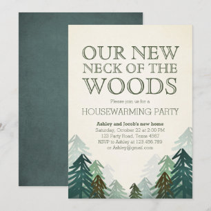 Bossen Housewarming Party Invitation Winterbos Kaart