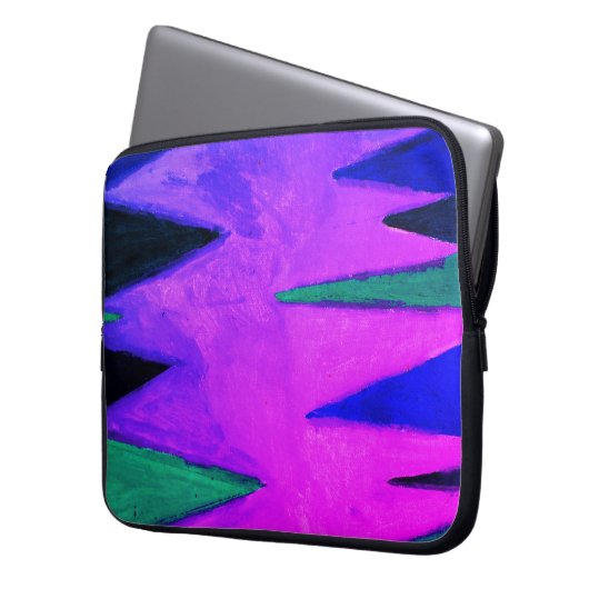 Bossen in de avond laptop sleeve (Voorkant Links)