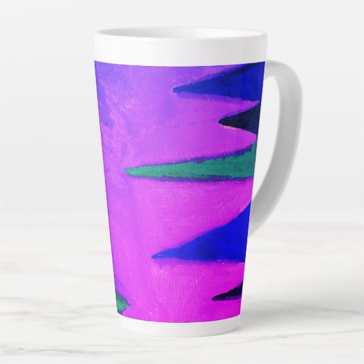 Bossen in de avond latte mok (Rechterhoek)