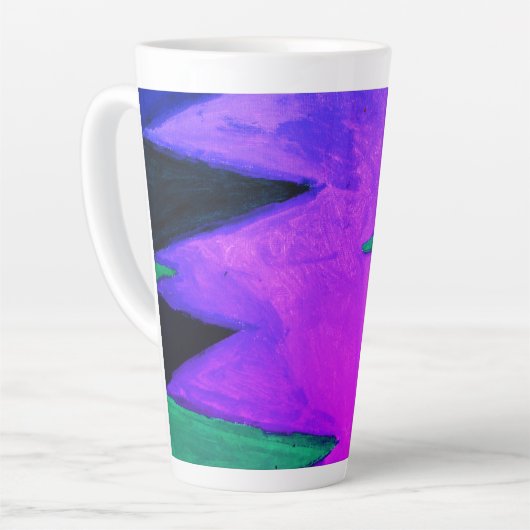 Bossen in de avond latte mok (Linkerhoek)