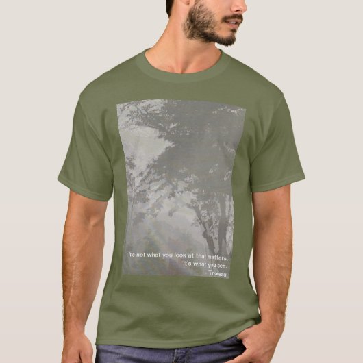 Bossen in de mist t-shirt (Voorkant)