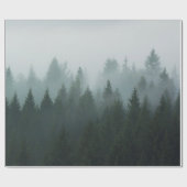 Bossen in de ochtend mist in de berg. Spruce Cadeaupapier (Vlak)