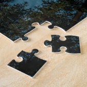 Bossen in Moonlight Night Sky Legpuzzel (Zijkant)