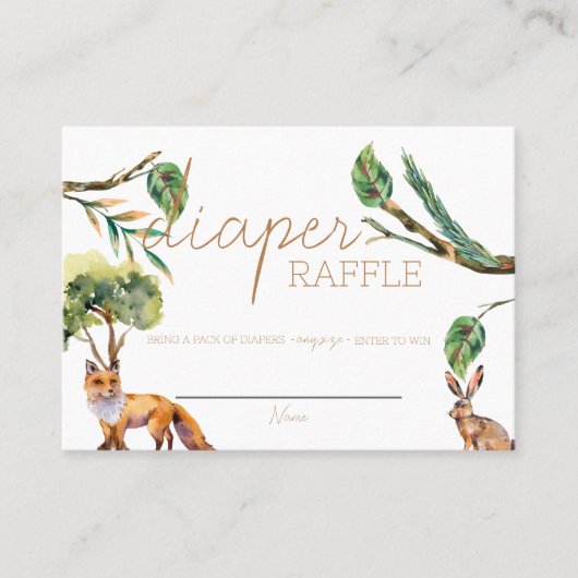 Bossen | Kaart voor luierspoeling | Wh. Plaatskaartje (Voorkant)