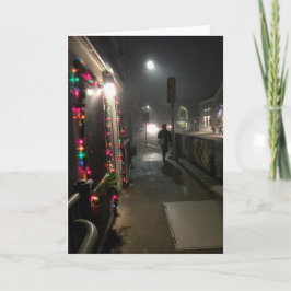 Bossen kerstkaart feestdagen kaart