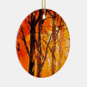 Bossen Kunstmatig schilderen Keramisch Ornament (Rechts)