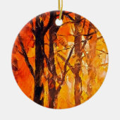 Bossen Kunstmatig schilderen Keramisch Ornament (Voorkant)