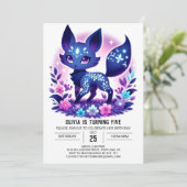 Bossen Majestic Fox Digitale Verjaardag Kaart (Staand voorkant)