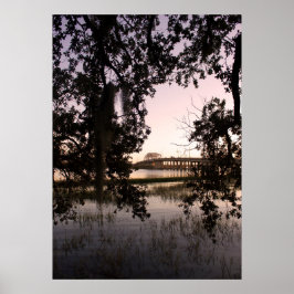 Bossen Memorial Bridge op Sunset in Beaufort Poste Poster