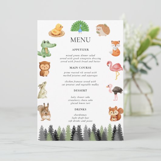 Bossen Menu (Staand voorkant)