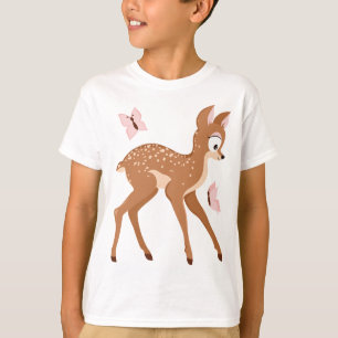 Bossen met baby hert t-shirt